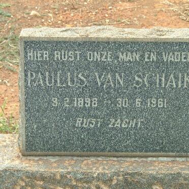SCHAIK Paulus, van 1898-1961