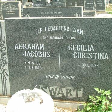 SWART Abraham Jacobus 1891-1968 &amp; Cecilia Christina 1899-
