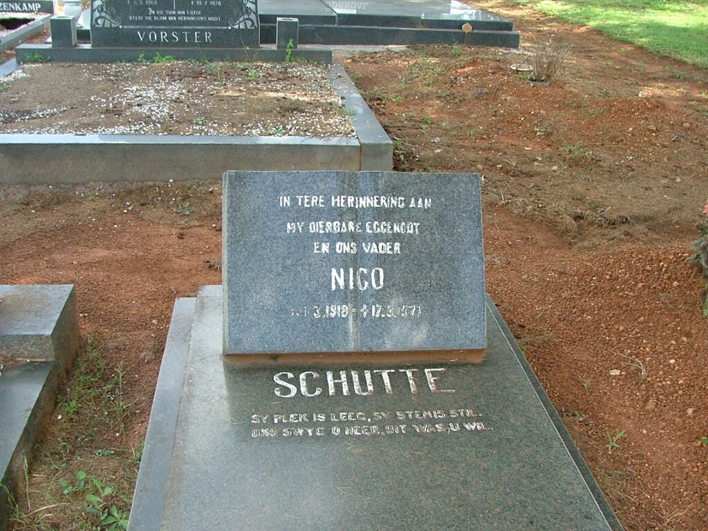 SCHUTTE Nico 1919-1977