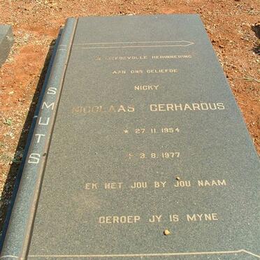 SMUTS Nicolaas Gerhardus 1954-1977
