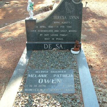 SA Teresa Lynn, de nee ALBUTT 1958-1980