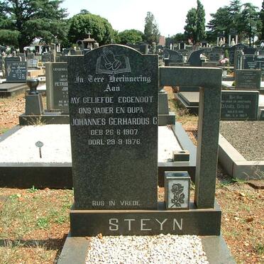 STEYN Johannes Gerhardus C 1907-1976