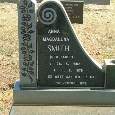 SMITH Anna Magdalena nee SAUER 1892-1979