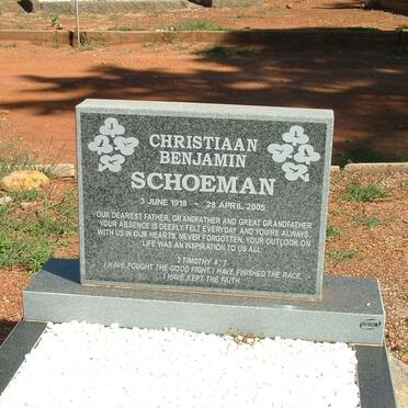 SCHOEMAN Christiaan Benjamin 1918-2005