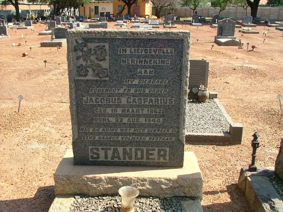 STANDER Jacobus Casparius 1862-1940