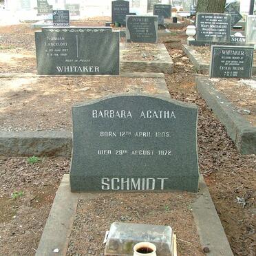 SCHMIDT Barbara Agatha 1905-1972