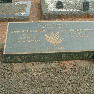 STAPELBERG Willem Gerhardus 1871-1948 &amp; Anna Maria Jacoba MEYER 1870-1957