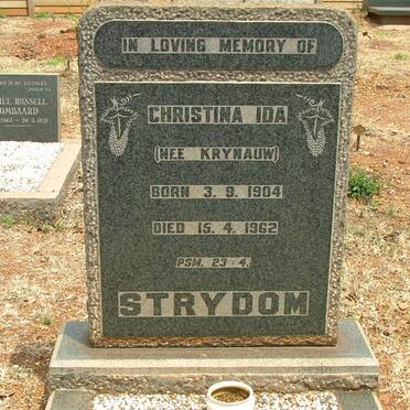 STRYDOM Christina Ida nee KRYNAUW 1904-1962