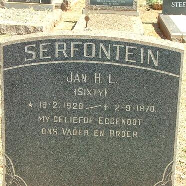 SERFONTEIN Jan H.L. 1928-1970