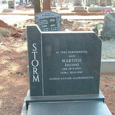 STORM Marthie nee MULDER 1920-1997