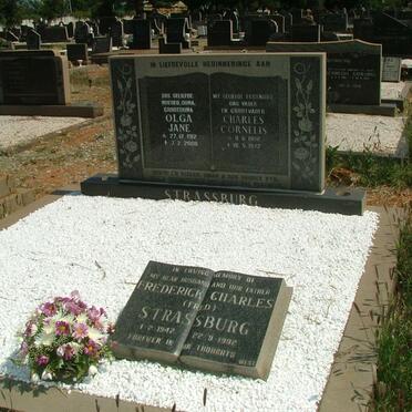 STRASSBURG  Charles Cornelis 1908-1972 &amp; Olga Jane 1912-2008 :: STRASSBURG Frederick Charles 1942-1992