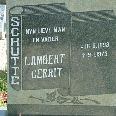 SCHUTTE Lambert Gerrit 1898-1973