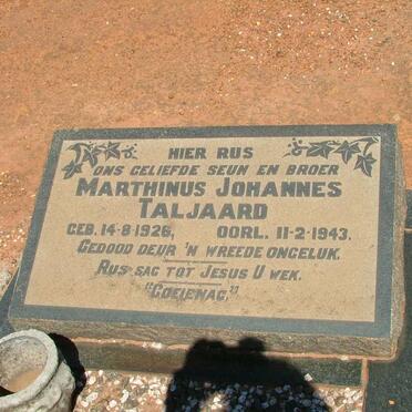 TALJAARD Marthinus Johannes 1926-1943