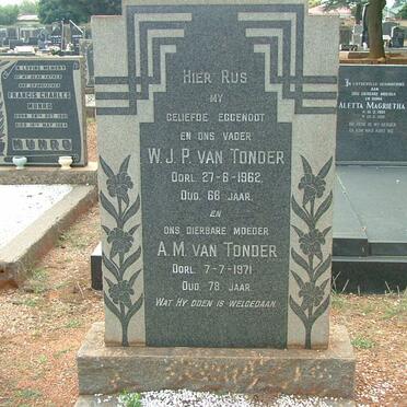 TONDER W.J.P., van -1962 &amp; A.M. -1971