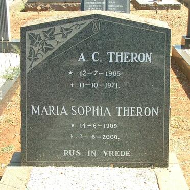 THERON A.C. 1905-1971 &amp; Maria Sophia 1909-2000