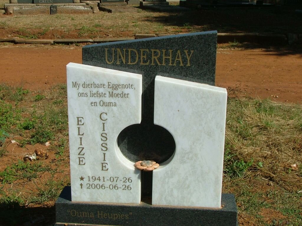 UNDERHAY Elize Cissie 1941-2006