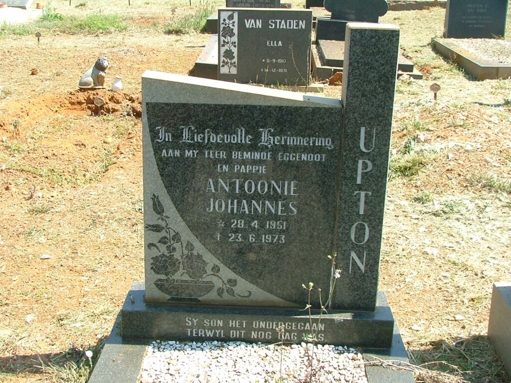 UPTON Antoonie Johannes 1951-1973