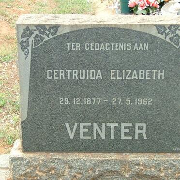 VENTER Gertruida Elizabeth 1877-1962