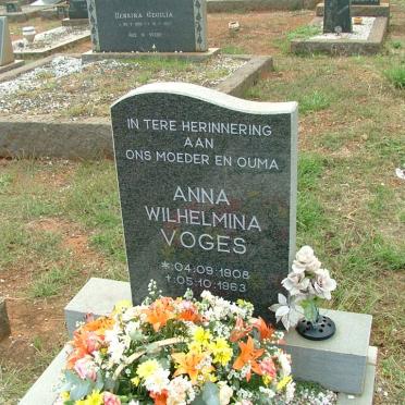 VOGES Anna Wilhelmina 1908-1963