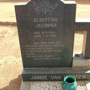 VUUREN Albertina Jacomina, Janse van 1961-1965