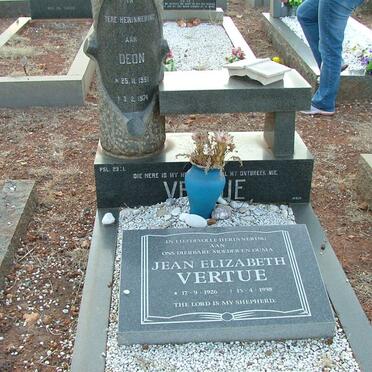 VERTUE Jean Elizabeth 1926-1998 :: VERTUE Deon 1951-1974