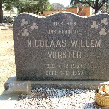 VORSTER Nicholaas Willem 1957-1957