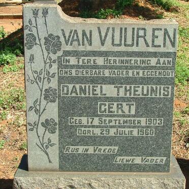 VUUREN Daniel Theunis Gert, van 1903-1960