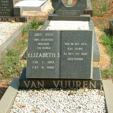 VUUREN Elizabeth S., van 1913-1986