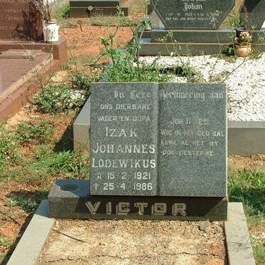 VICTOR Izak Johannes Lodewikus 1921-1986