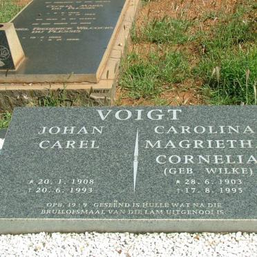 VOIGT Johan Carel 1908-1993 &amp; Carolina Magrietha Cornelia WILKE 1903-1995