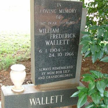 WALLET William Frederick 1904-1966