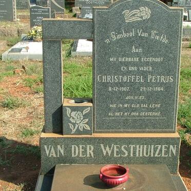 WESTHUIZEN Christoffel Petrus, van der 1907-1964