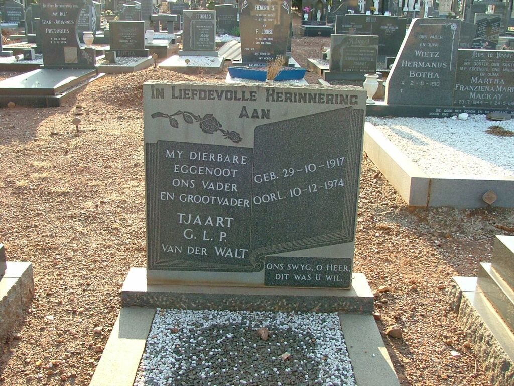 WALT Tjaart G.L.P., van der 1917-1974