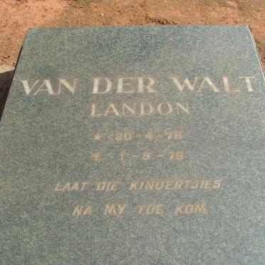 WALT Landon, van der 1978-1979