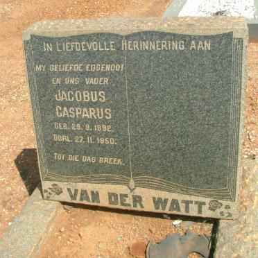 WATT Jacobus Casparus, van der 1892-1950