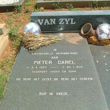 ZYL Pieter Carel, van 1922-1970