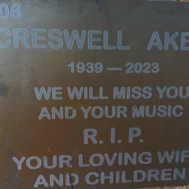 AKERS Creswell 1939-2023