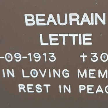 BEAURAIN Lettie 1913-1996