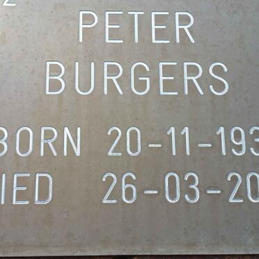 BURGERS Peter 1932-2007