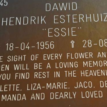 ESTERHUIZEN Dawid Hendrik 1956-2010