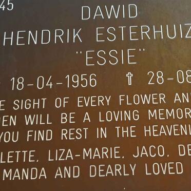 ESTERHUIZEN Dawid Hendrik 1956-2010