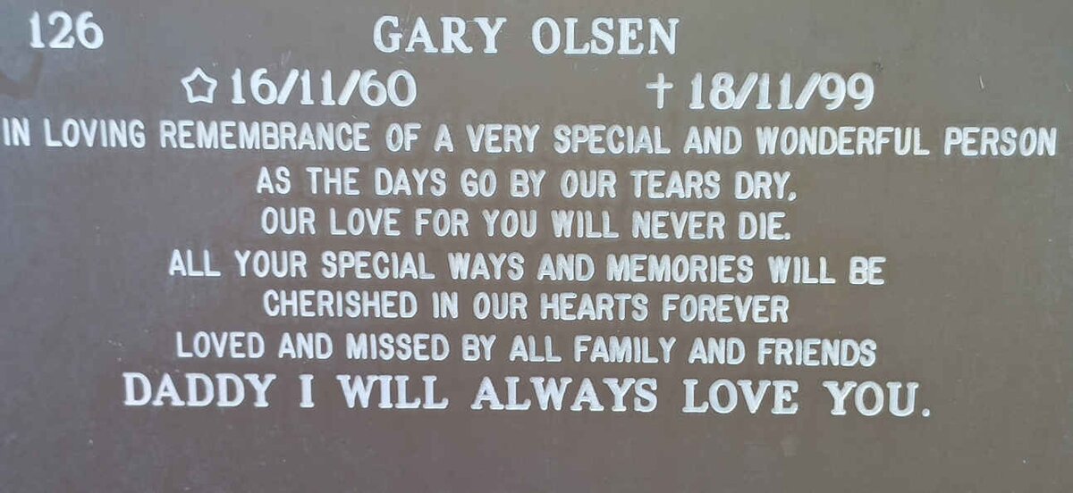 OLSEN Gary 1960-1999