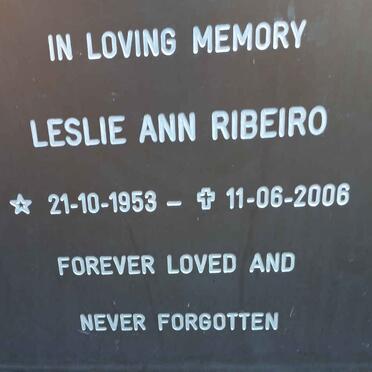 RIBEIRO Leslie Ann 1953-2006
