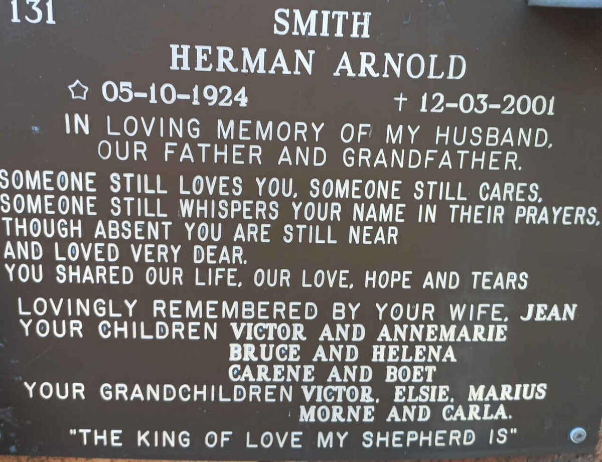 SMITH Herman Arnold 1924-2001
