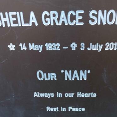 SNODIN Sheila Grace 1932-2019