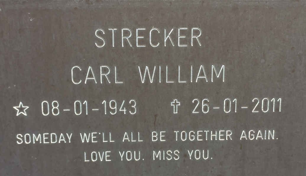 STRECKER Carl William 1943-2011