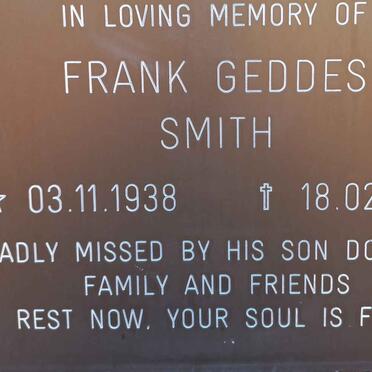SMITH Frank Geddes 1938-2012