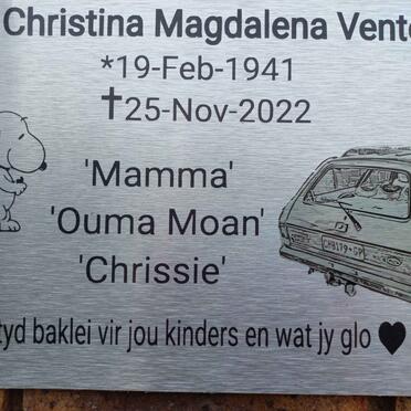 VENTER Christina Magdalena 1941-2022