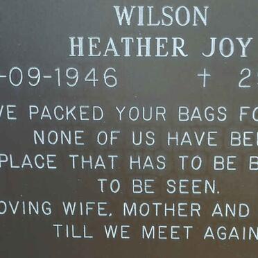 WILSON Heather Joy 1946-2000