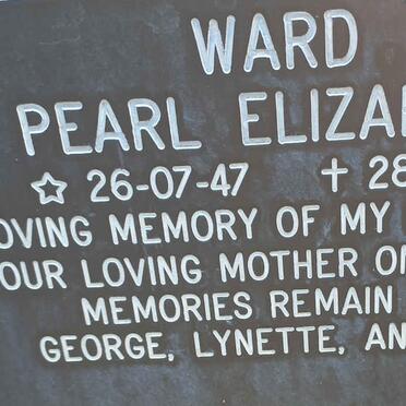 WARD Pearl Elizabeth 1947-1991